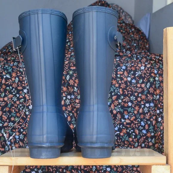 Women boots Hunter- Navy Original Short Rain Boots - Picture 3 of 8